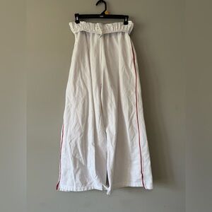 Urban Rebel White Drawstring Wide Leg Pants